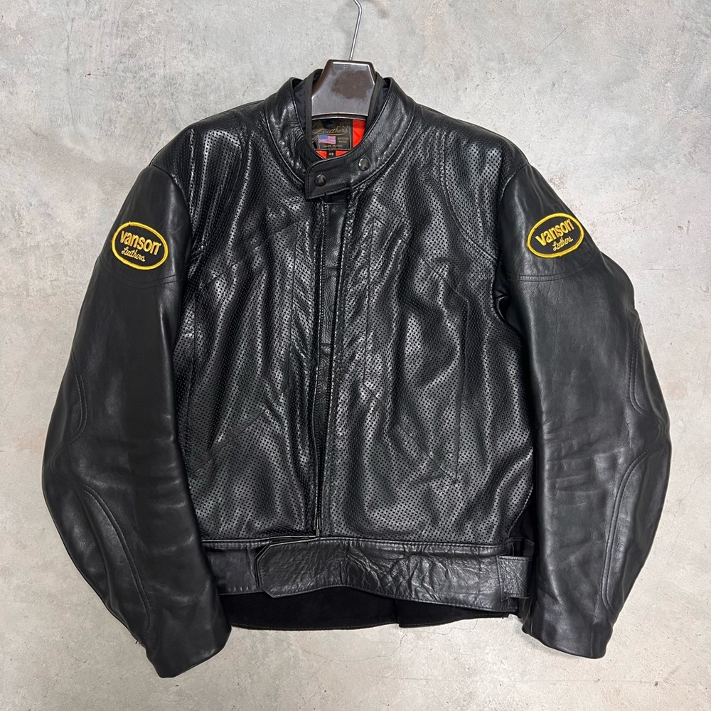 Vanson Motorcycle Jacket w/ Snap-In Liner - Men’s XL - Leather